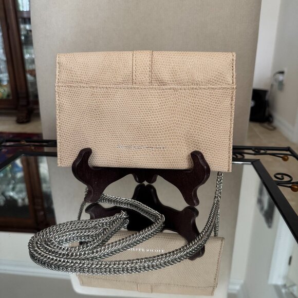 Danielle Nicole Envelope Crossbody Tan Faux Leather Studded with Chain Strap - Picture 5 of 13